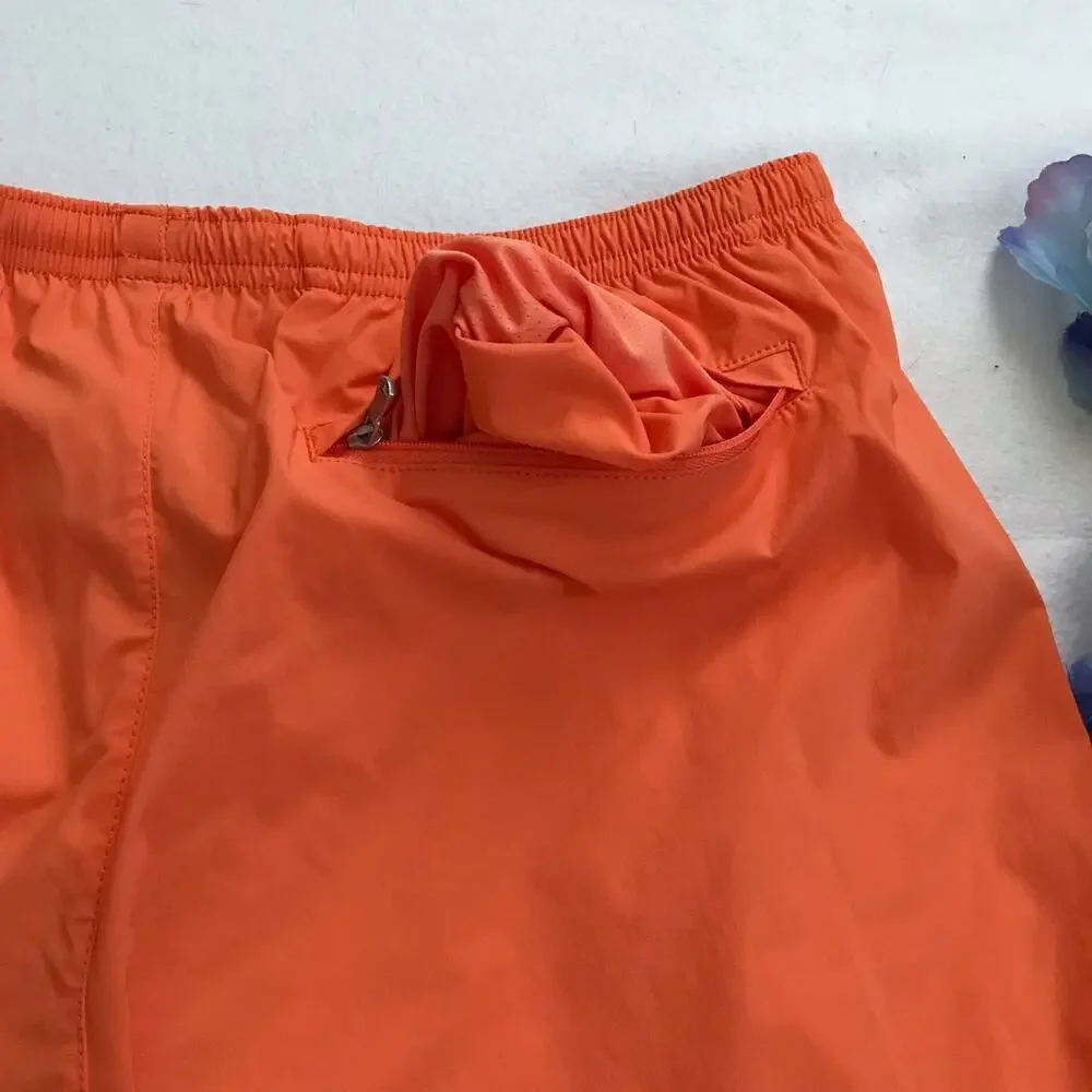 Lands' End NWT Orange Sport Swim Trunk Men Various